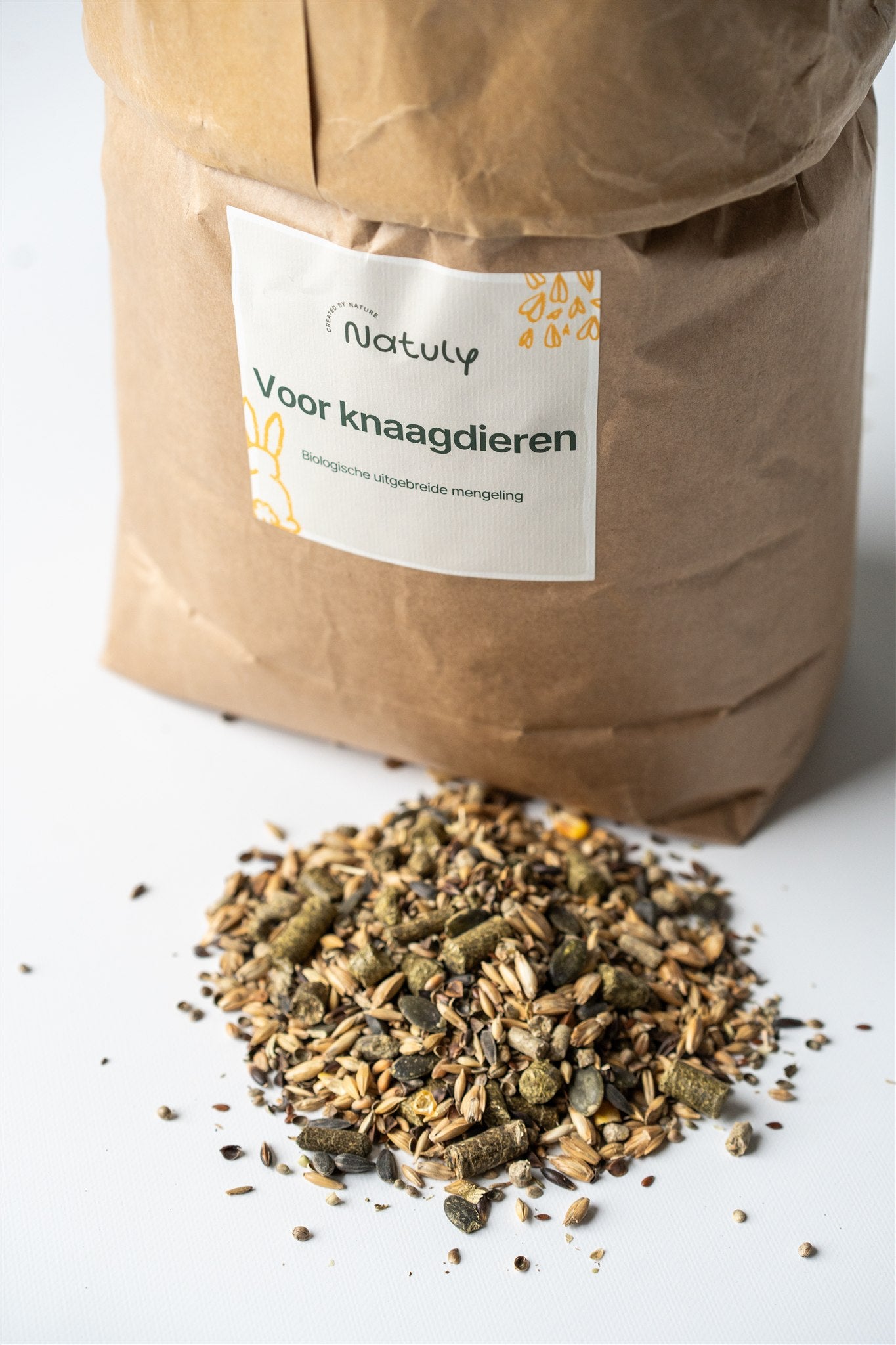 Voer voor knaagdieren focus op inhoud